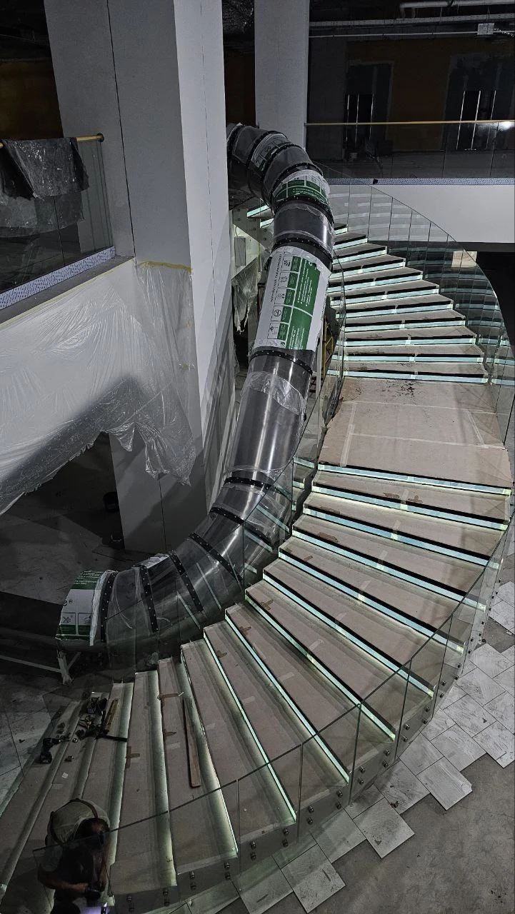 Лестницы из металла и стекла, изготовление на заказ в Минске и области — фото готовых проектов от ООО ТриАТехнолоджи